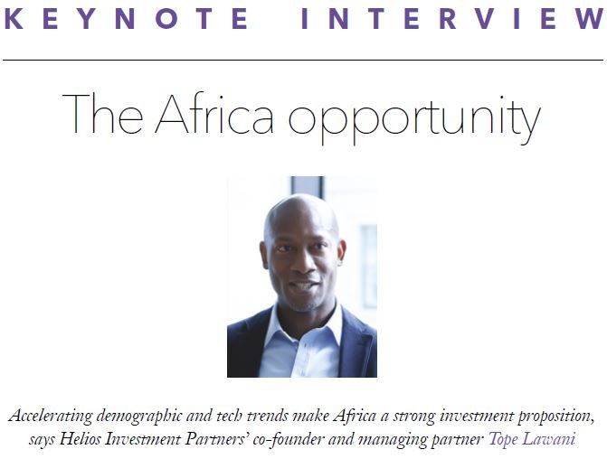 PEI keynote interview: Accelerating demographic and tech trends make Africa a strong investment proposition